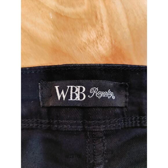 Royalty For Me WBB Black Mid Rise Ankle Jeans 14W Repreve Lycra - Picture 10 of 13